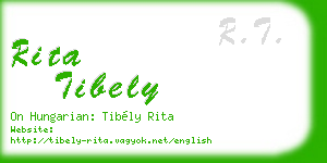 rita tibely business card