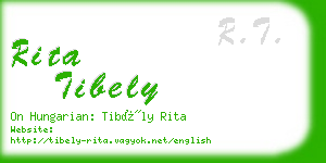 rita tibely business card